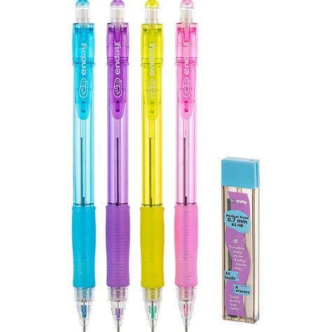 Enday Piece Mechanical Pencil Set With Eraser Mm Lead Refills