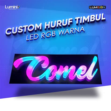 Jual Custom Huruf Timbul Letter Sign Dengan Led Rgb Warna Warni