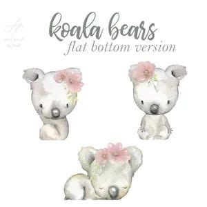 Large Koala Bear Baby Shower Decor Cut Out Printable Stand Up Etsy