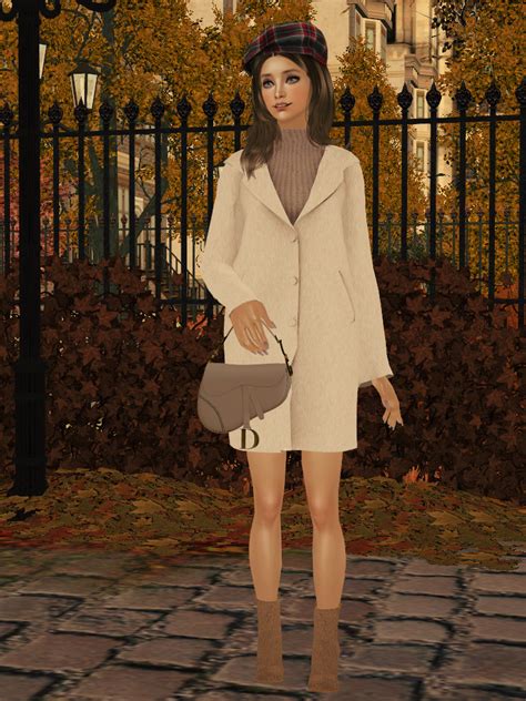 So Cute Stylish Woolen Coat By Chloem Sims Klirasims