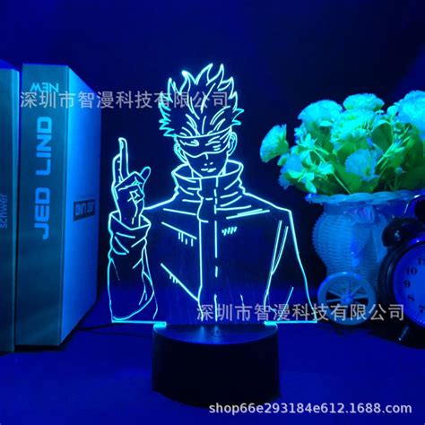 Jujutsu Kaisen Gojo Satoru Night Light Lamp Led D Acrylic Remote