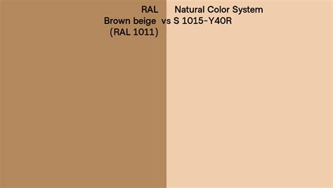 RAL Brown Beige RAL 1011 Vs Natural Color System S 1015 Y40R Side By