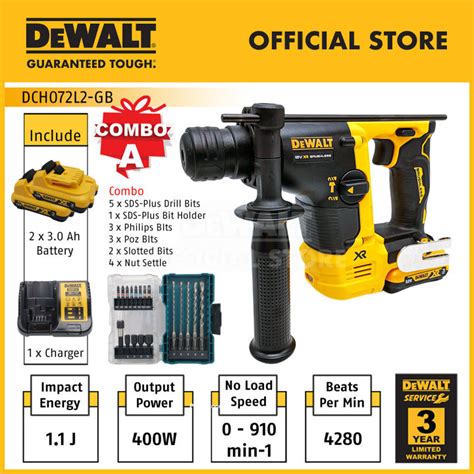 Dewalt Dch L Gb V Brushless Cordless Mode Sds Plus Rotary Hammer