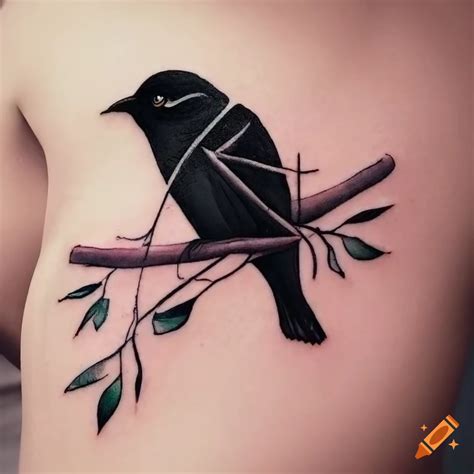 Black Bird Tattoo Design On Craiyon