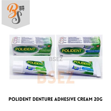 POLIDENT DENTURE ADHESIVE CREAM 20G | Shopee Malaysia