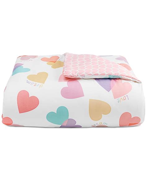 Macy's Charter Club Kids Painted Hearts 2-Pc. Comforter Set, Twin/Twin ...