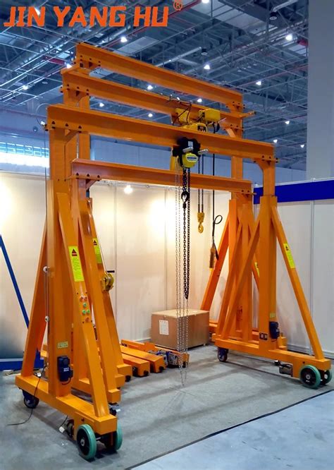 3 Ton Mini Indoor Single Girder Mobile Gantry Crane With Electric Hoist