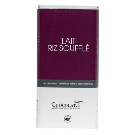 Tablette Chocolat Lait Riz Souffl Chocolat T Artisan Chocolatier