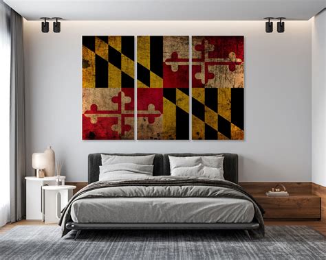 Maryland State Flag Wall Art Maryland State Flag Wall Decor - Etsy