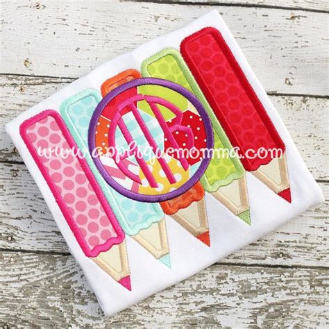 Monogram Colored Pencil Applique – Applique Momma