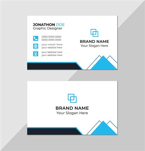 Modern creative business card and name card, horizontal simple clean ...