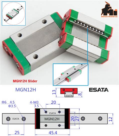 Mgn H Linear Rail Slider Mm Cnc D Accuracy Car