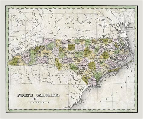 Map Of North Carolina 1754