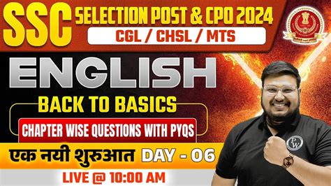 SSC Selection Post English English Chapter Wise Questions PYQ 5 CGL