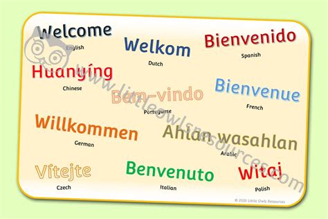 Welcome In Different Languages Poster