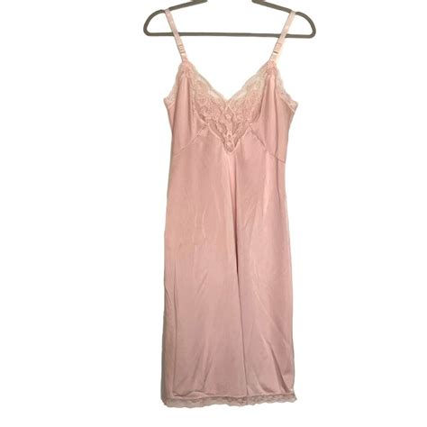 Vtg Shadowline Full Slip Nightgown Lingerie Negligee Gem