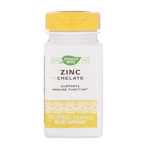 Natures Way Zinc Chelate Immune Support 30mg 100 Capsules Shopee