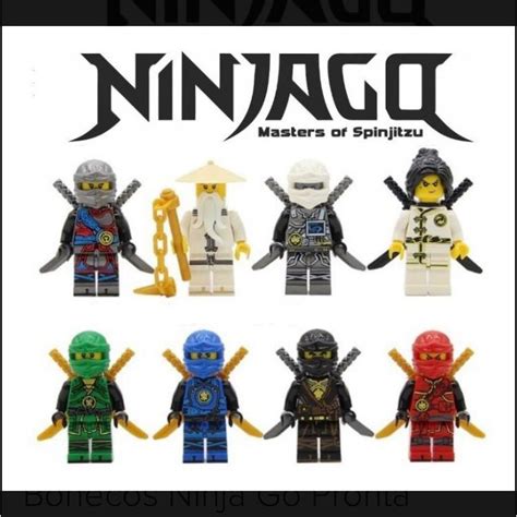 kit 8 bonecos Ninja ninjago Marvel blocos de montar compatível a