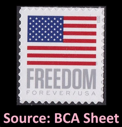 US Flag Freedom forever single (1 stamp from BCA sheet) MNH 2023 ...