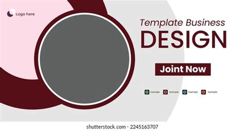 Banner Template Simple Color Combinations Suitable Stock Vector ...