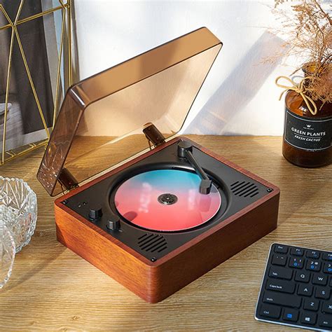 Retro Cd Player Wood Walnut Cherry White Apollobox