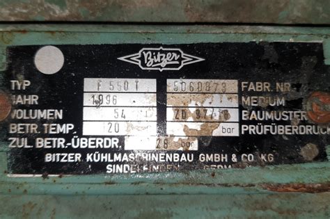 Used Bitzer H Y P Tank Aggregate Hos Bv