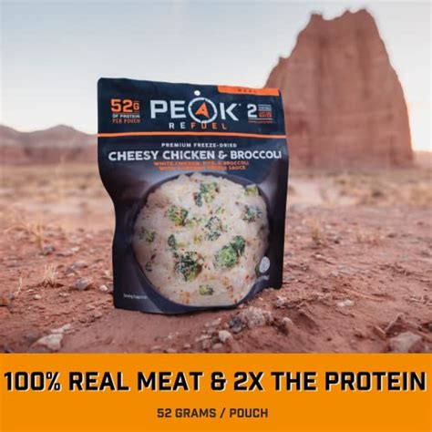 Peak Refuel Cheesy Chicken And Broccoli Premium Freeze Dried Camping Food Backpacking And Hiking