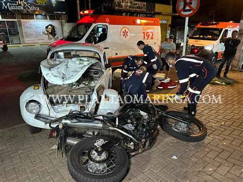 Duas Pessoas Ficam Feridas Ap S Colis O Entre Carro E Moto Em Sarandi