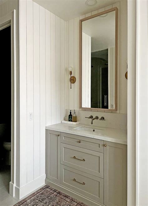 Vertical Shiplap Primary Bathroom Reveal Shiplap Bathroom Wall