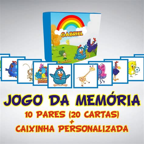 Jogo Da Mem Ria Personalizado Galinha Pintadinha Lembrancinh