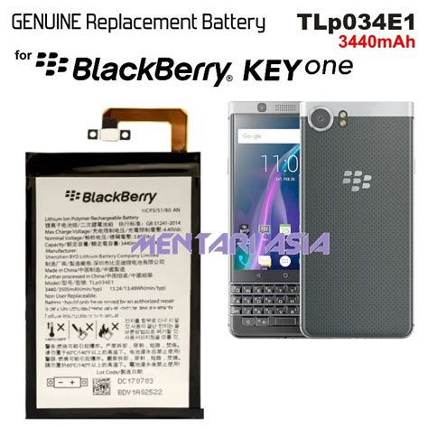 Jual Battery Blackberry Keyone Genuine Tlp034e1 Bat 63108 003 3440mah