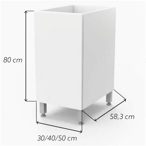 Bajo Mesada De Cocina Blanco Cm Puerta Edge Itar Mueble