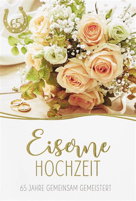 Eiserne Hochzeit Hochzeitstag Gl Ckwunschkarte Im Format