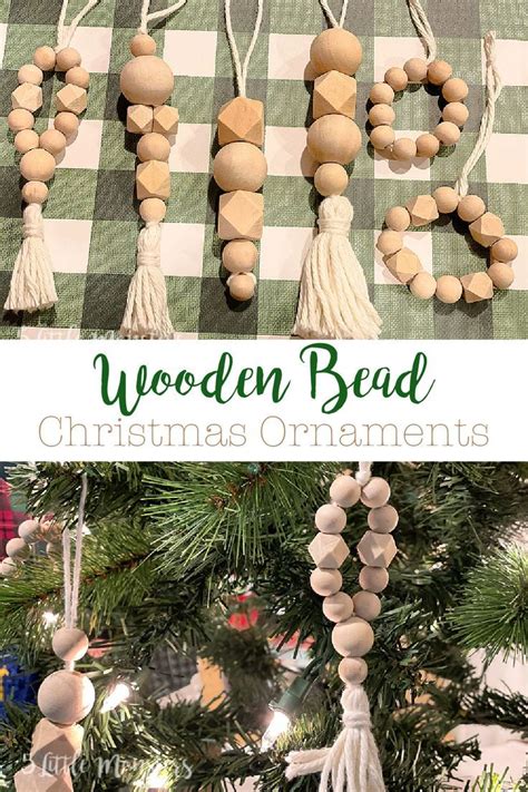 Wooden Bead Christmas Ornaments