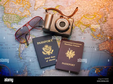 Passports To World Travel Stock Photo Alamy