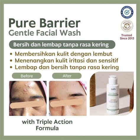 Jual Zalfa Natural Pure Barrier Gentle Facial Wash Healthy Glow