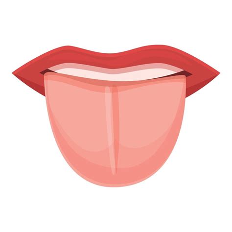 icono de sentido del órgano de la lengua, estilo de dibujos animados ... 