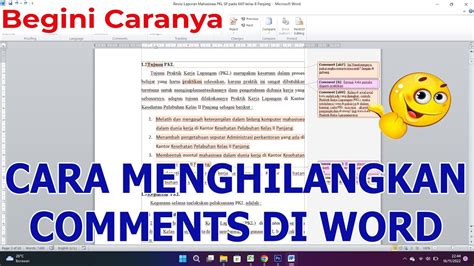 Cara Menghapus Semua Komentar Di Microsoft Word YouTube