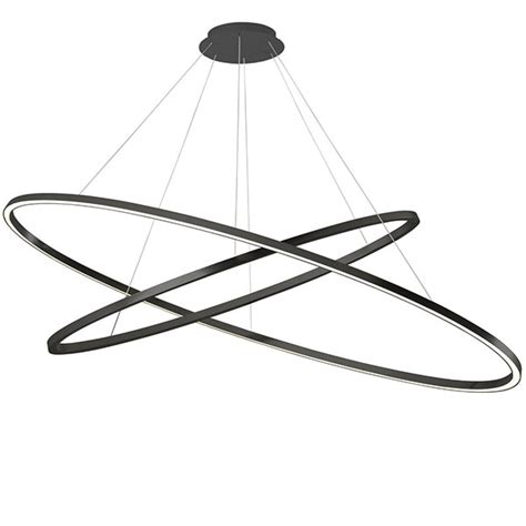 Nemo Ellisse Double Mega Lampadario Nero Bianco 3000K AndLight