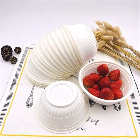 Eco Friendly Biodegradable Cornstarch Disposable Bowl For Takeaway Food