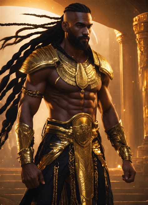 Lexica Full Body Nubian God Of War Handsome Muscular Black Egyptian