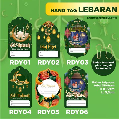 Jual Hang Tag Lebaran Hang Tag Idul Fitri Thanks Card Lebaran