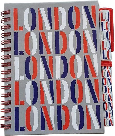 Union Jack Notebook And Matching Pen Medium A6 Size London Souvenir