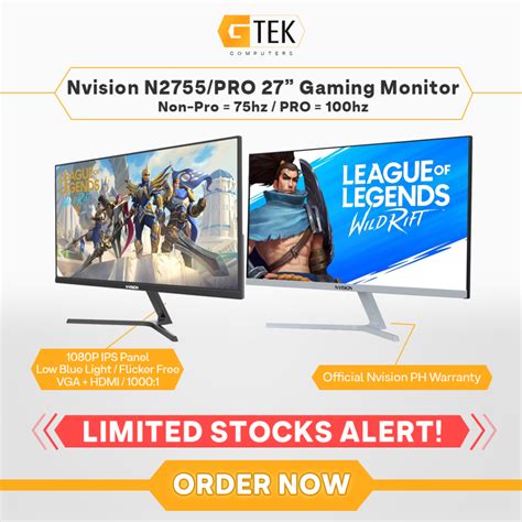 Nvision N2755 75hz N2755 Pro 100hz 27 1080p Ips Gaming Monitor