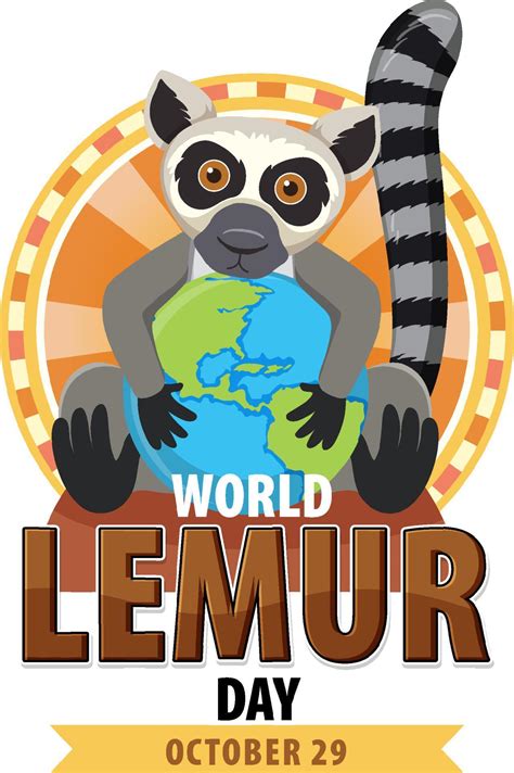 World Lemur Day Poster Design 10518639 Vector Art at Vecteezy