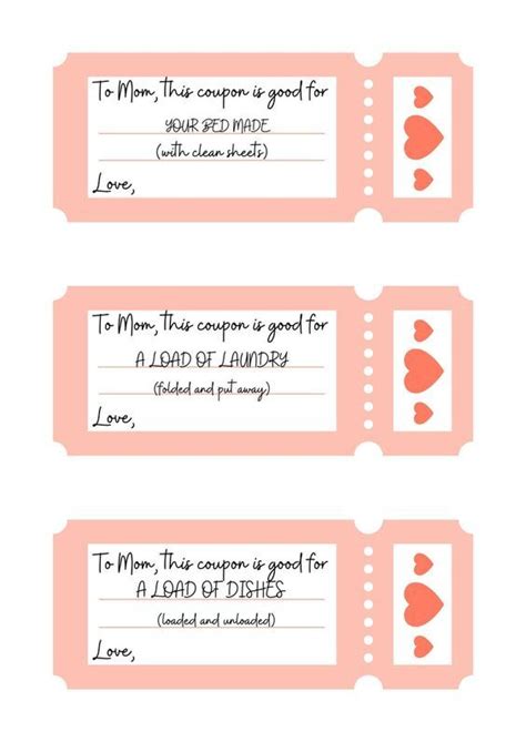 PRINTABLE And CUSTOMIZABLE Mothers Day Coupon Book In 2024 Mother S