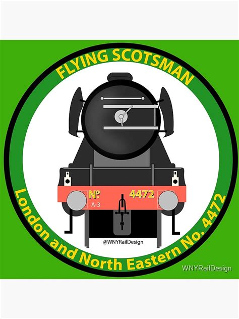 "LNER "Flying Scotsman" No. 4472 Circle Design" Poster for Sale by ...