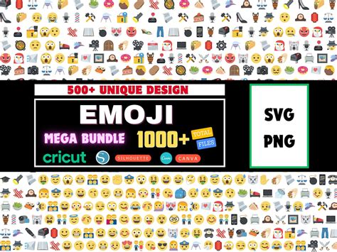 Emoji Svg Packet Emoji Png Files Emoji Clipart Emojis Svg Bundle