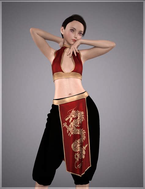 Dforce Eastern Wind Outfit For Genesis Females Daz D