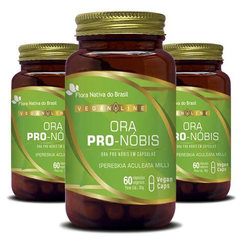 Kit Ora Pro Nobis Vegano 3 Potes 60 Vegan Caps Cada Flora Nativa